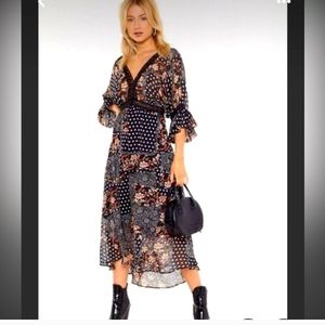 NWT Nasty Gal Floral print maxi dress